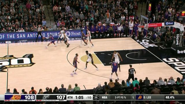 布里奇斯稳健中投稳定军心 凯尔登-约翰逊强攻篮下打成2+1