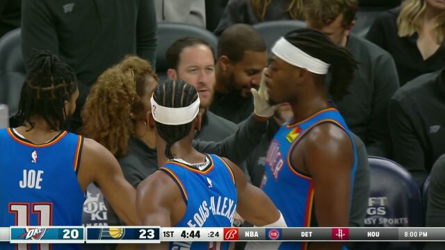 雷霆vs步行者第1节中文解说回放