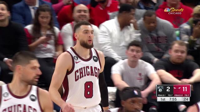 篮网87-131公牛 拉文32+6率队44分狂胜篮网