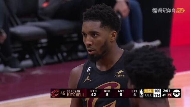NBA常规赛：湖人vs骑士第4节英文原声回放