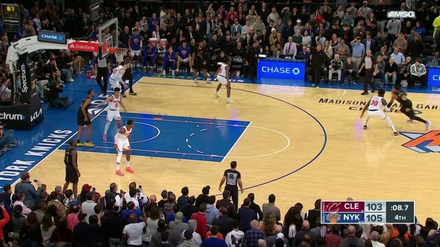 NBA常规赛：骑士vs尼克斯第4节中文解说回放