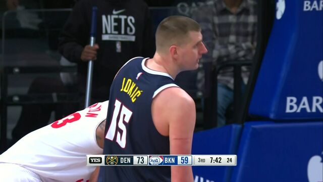 掘金vs篮网第3节英文原声回放