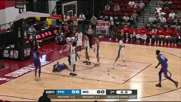 76人vs鹈鹕第2节英文原声回放