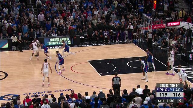 人狠话不多！KD助攻克雷格底角三分手起刀落稳定军心