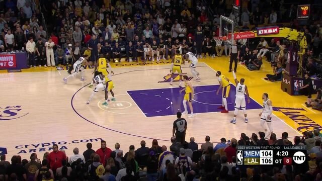 灰熊vs湖人 加时赛英文原声回放