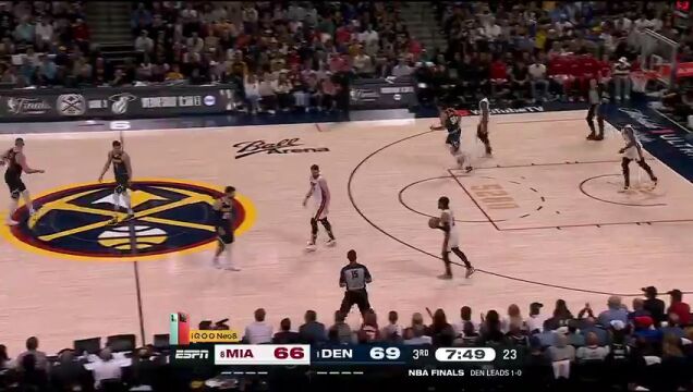 热火vs掘金第3节中文解说回放