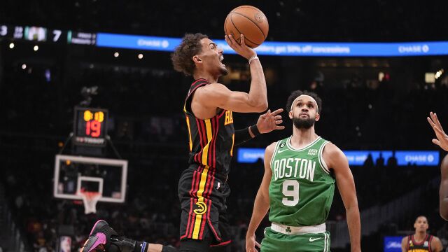 凯尔特人122-130老鹰 老鹰后场双枪合砍57分力克绿军追至1-2