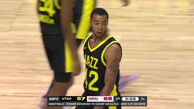 NBA夏季联赛：爵士vs火箭第3节中文解说回放