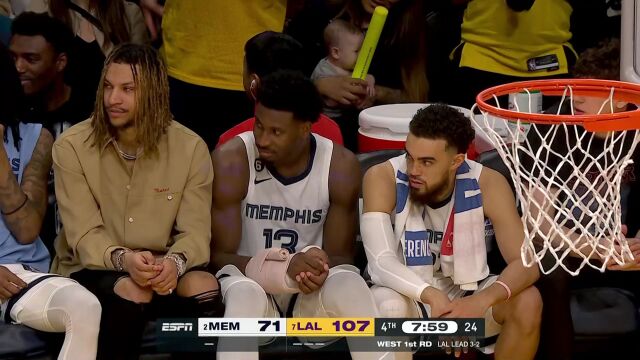 三节打卡下班 湖人替补上场延续火热进攻势头