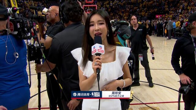 前方记者周玲安赛后采访戈登：并不喜欢第四节的收尾 但还是很开心赢下本场比赛