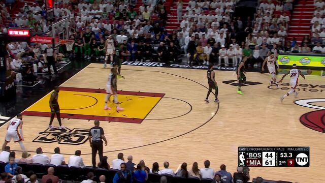 凯尔特人vs热火第2节中文解说回放