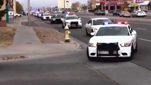 美国新墨西哥州警察局的bcso车队出警警灯太给力了