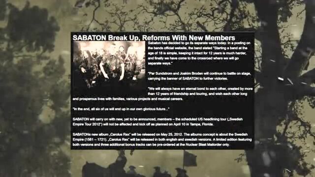 金属乐界瑞典力量金属SABATON  Carolus Rex白金版宣传视频