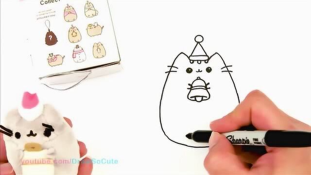 为你画可爱的圣诞节Pusheen虎斑猫!