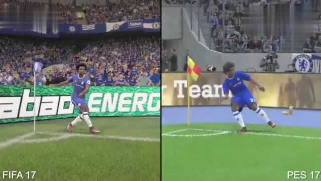 FIFA 17 VS 实况足球2017画质对比 超清 IP加速器分享