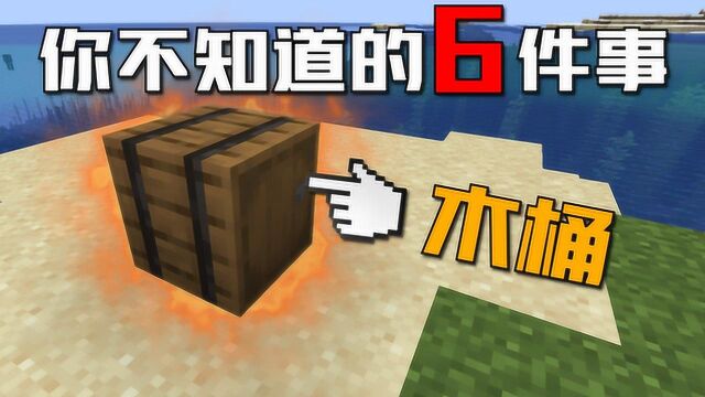 我的世界:1.14新木桶你不知道的6件事,比箱子方便太多!