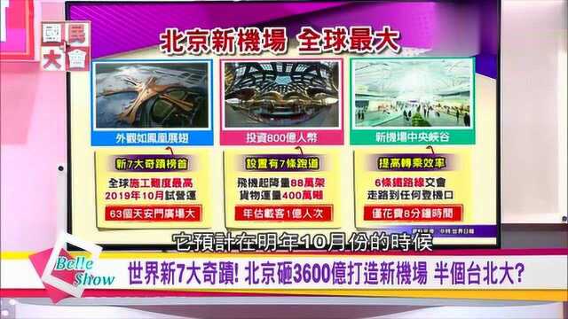 台湾学者激动讲述:首都北京新机场规模宏大,有半个台北大!