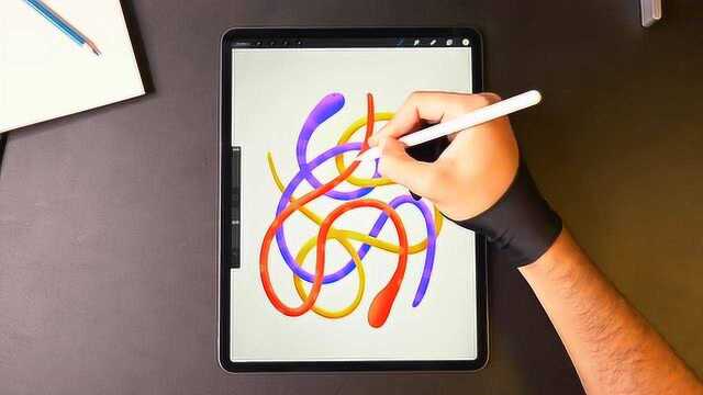 看大神在iPad Pro的Procreate软件画创意插画