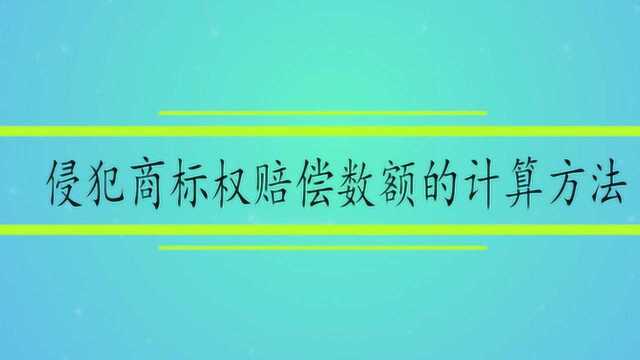 侵犯商标权赔偿数额的计算方法