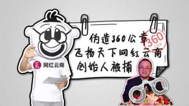 伪造360公章,飞扬天下网红云商创始人被捕,活该!