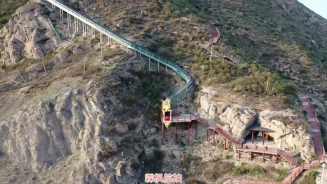 山西河津龙门山建造的巨龙滑道 小编带你去看看!