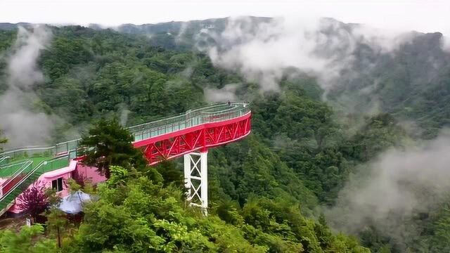 重庆黄水堡景区 悬空玻璃廊桥 号称世界第一长 隔着屏幕都怕