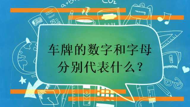 车牌的数字和字母分别代表什么?