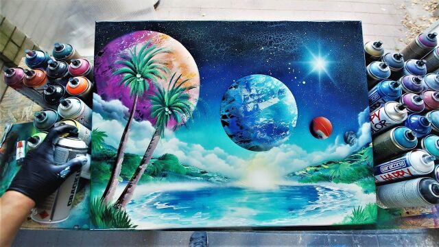 趣味艺术画:画漂亮星球