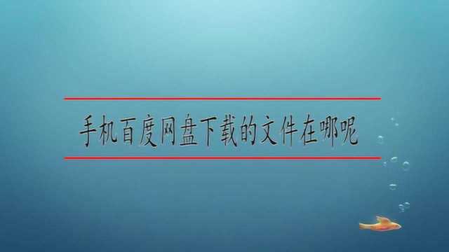 手机百度网盘下载的文件在哪呢