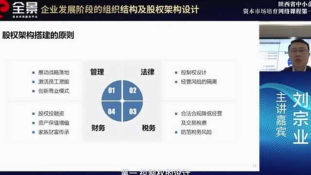 中企资本刘宗业:搭建股权架构要综合考虑管理、法律、财务和税务影响