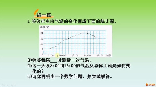 小学4年级数学:想要做室内气温变化统计图,用哪种图表?