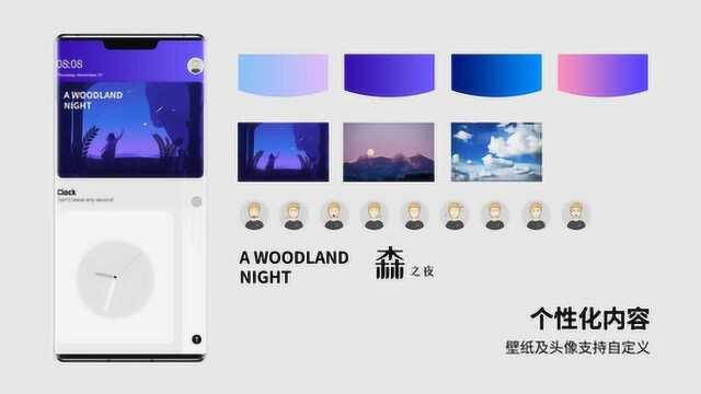 实用又好看?APP交互类型华为主题《夜之森》