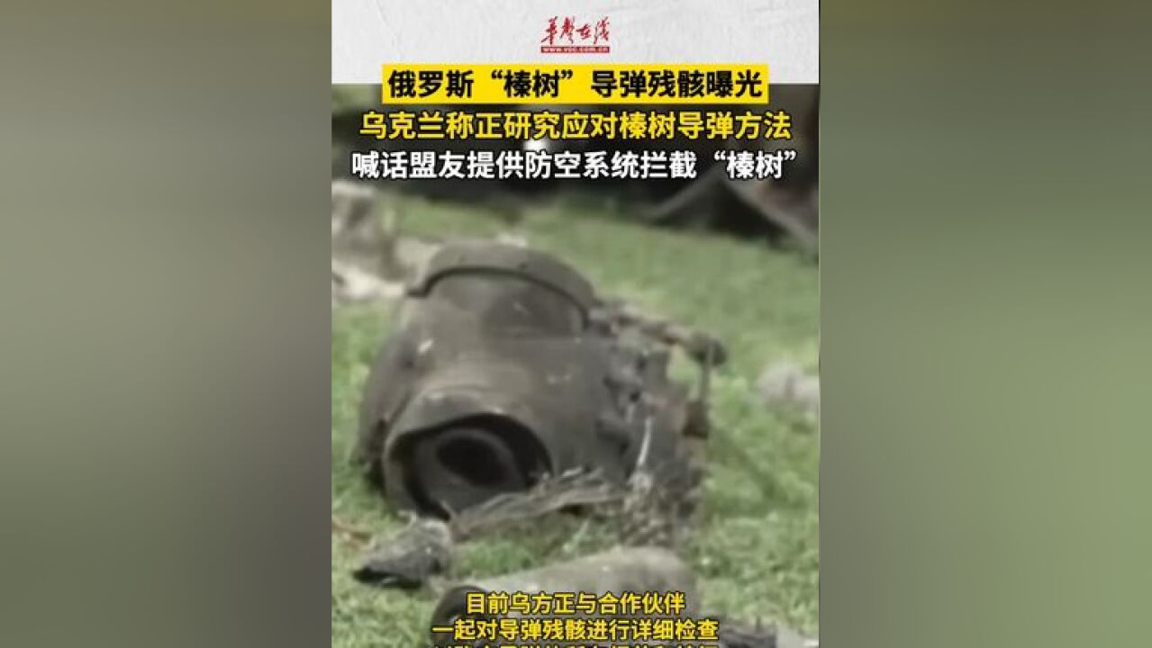 俄罗斯榛树导弹残骸曝光 乌克兰称正研究应对榛树导弹方法 喊话盟友提供能拦截榛树的防空系统