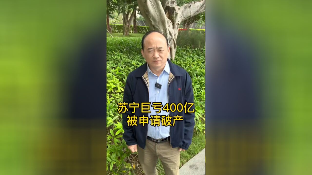 苏宁巨亏400亿被申请破产