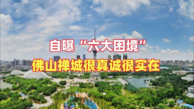 自曝“六大困境”,佛山禅城很真诚很实在