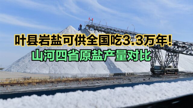 河南叶县岩盐可供全国吃3.3万年!山河四省盐产量对比,山东真猛