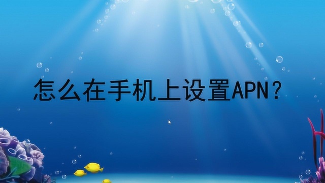 怎么在手机上设置APN?