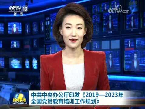 中共中央办公厅印发《2019—2023年全国党员教育培训工作规划》