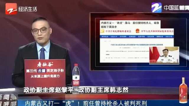 内蒙古又一“老虎”落马:前任曾持枪杀人 被查前有下属自杀