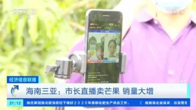 海南三亚:市长直播卖芒果 线上销售增