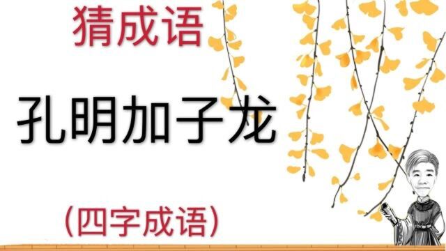 趣味学猜成语:孔明加子龙,四字成语,有谁知道是什么成语吗?