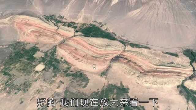 真实的火焰山是什么样?卫星地图看火焰山全貌,像一条赤色的巨龙