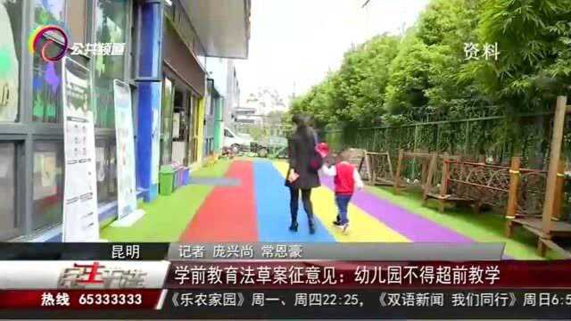 学前教育法草案征意见:幼儿园不得超前教学