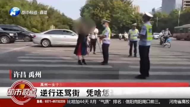 凭啥恁豪横?女子逆行不听警察劝阻,暴力抗法还“骂街”