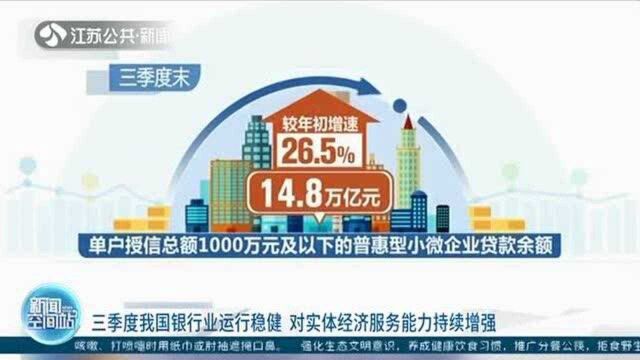 2020三季度我国银行业运行稳健 对实体经济服务能力持续增强