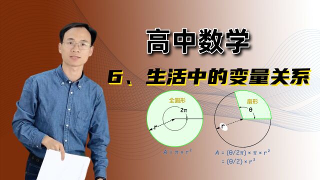 【生活中的变量关系】 高中数学 必修一 第二章 函数 6