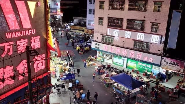 2020年冬天来了,惠阳秋长市场夜市还是那么多人出来逛街