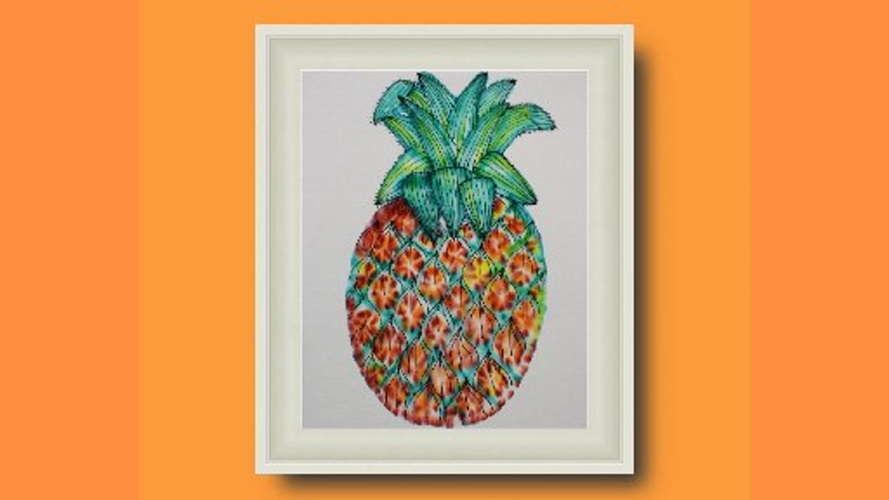 菠萝怎么画更逼真 1280