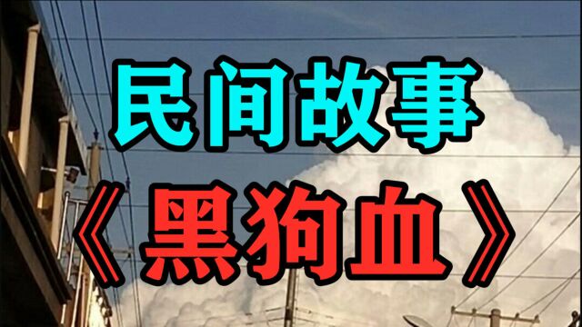 民间故事《黑狗血》我老家在北方的农村