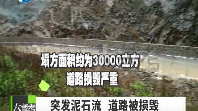 河南洛阳:洛栾公路突发泥石流,道路严重损毁